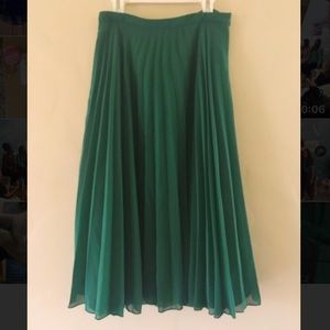 ASOS pleated green skirt